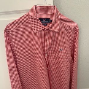 Vineyard Vines men’s large button down red